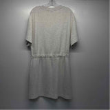 Varley Size L Women's Offwhite Tweed T-Shirt Dress