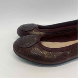 Clarks Collection Size 7 Women's Burgundy Shimmer Ballet Flats Shoes