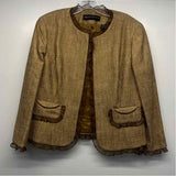 Dana Buchman Size 6 Women's Tan Tweed Pencil-Knee Skirt