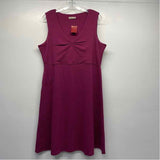 Toad&Co Size Xl Women's Fuschia Stripe Fit And Flare Dress