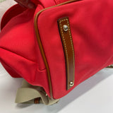 Dooney & Bourke Solid Red Canvas Backpack