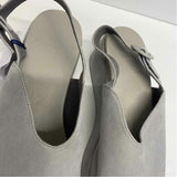 Camper Size 38-7.5 Women's Light Gray Solid Slingback Sandals