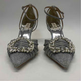 Badgley Mischka Size 10 Women's Silver Shimmer High Heel Shoes