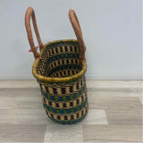 Alaffia Baskets Green-Purple Savannah Grass Basket