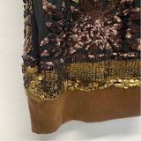 Hale Bob Size S Women's Black-Gold Sequin Sheath Dress