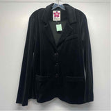 Lesley Evers Women's Size L Black Solid Blazer Jacket