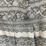 Skies Are Blue Size S Women's White-Gray Lace Sleeveless Dress