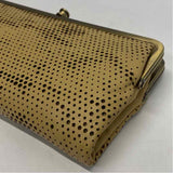 Hobo Tan Leather Cutout Clam Shell Clutch