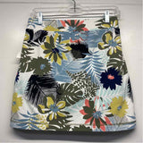 T by Talbots Size XS Women's Green-Multi Floral Pull On Skort
