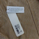 Soft Surroundings Size Xl Women's Brown-White Stripe Crew Neck Long Sleeve Top