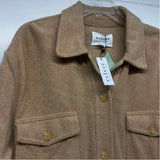 Velvet by Graham Spencer Women's Size Xl Tan Solid Button Up Jacket