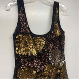 Hale Bob Size S Women's Black-Gold Sequin Sheath Dress