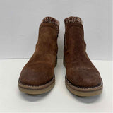 Comfortiva Size 7 Women's Brown Patchwork Ankle Booties