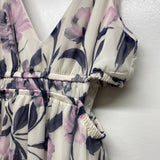 Sienna Sky Size M Women's White-Multicolor Floral Maxi-Halter Dress