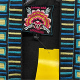 Johnny Was Size S Women's Black-Multi Embroidered Kimono Long Sleeve Top