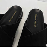 Tamara Mellon Size 8 Women's Black Solid Slide Sandals