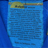 Aviator Nation Women's Size L Blue Applique Pullover Sweatshirt