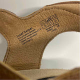 Josef Seibel Size 38-7.5 Women's Beige-Black Cut Out Platform Sandals