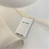 St. John Size L Women's Offwhite Solid Cold Shoulder Blouse