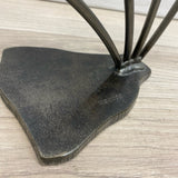 Gray-Copper Metal Candelabra Handcrafted by Ivan McLean c2000