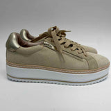 Donald J Pliner Size 8 Women's Gold Shimmer Platform Sneakers