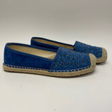 Franco Sarto Size 10 Women's Blue Beaded Slip On Shoes