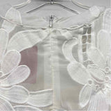 Bishop + Young Size M Women's White Solid Flare Sleeves Blouse