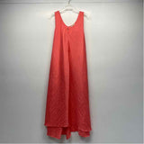 Soft Surroundings Size L Women's Peach Solid Maxi-Sleeveless Dress