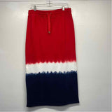 Lauren Ralph Lauren Size M-8 Women's red white Tie Dye Pencil Skirt