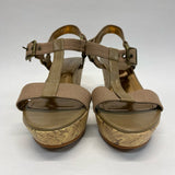 Ellen Tracy Size 8 Women's Brown Solid Wedge Sandals