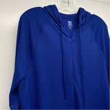 Title Nine Size Xl Women's Blue Solid Hoodie Activewear Top