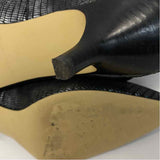 Donald J Pliner Size 7.5 Women's Silver-Black Pattern Kitten Heel Shoes