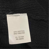 Classiques Entier Size M Women's Black Solid Cap Sleeve Short Sleeve Top