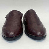 Bella Vita Size 8 Women's Burgundy Animal Print Mules Shoes