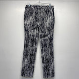 Calvin Klein Size 4 Women's Black-White Pattern Straight Leg Pants