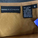 Dana Buchman Size 6 Women's Tan Tweed Pencil-Knee Skirt