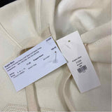 Angela Mara Women's Size M Ivory Embroidered Hoodie Sweatshirt