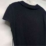 Classiques Entier Size M Women's Black Solid Cap Sleeve Short Sleeve Top