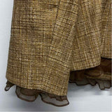 Dana Buchman Women's Size 8-M Tan Tweed Single Button Jacket