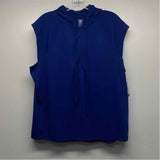 Title Nine Size Xl Women's Blue Solid Hoodie Activewear Top