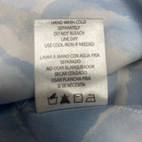 Nicole Miller Size 10-M Women's Blue-White Abstract One Shoulder Maxi Dress