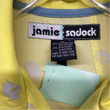 Jamie Sadock Size M Women's Yellow-Green Polka Dot Short Sleeve Activewear Top