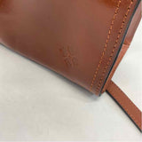 Patricia Nash Brown Leather Carved Satchel Handbag