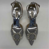Badgley Mischka Size 10 Women's Silver Shimmer High Heel Shoes