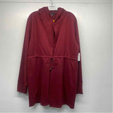 Beyond Yoga Women's Size Xl Burgundy Solid Drawstring Sweatshirt