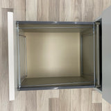 Solid White Side Table/ Cabinet w/ Wheels