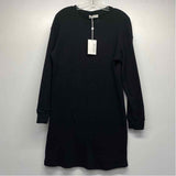 LA Relaxed Size L Women's Black Solid Shift Dress