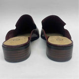 Bella Vita Size 8 Women's Burgundy Animal Print Mules Shoes