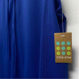 Title Nine Size Xl Women's Blue Solid Hoodie Activewear Top
