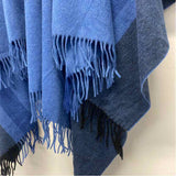 Neiman Marcus Size One size Women's Blue Stripe Open Front Poncho-Cape